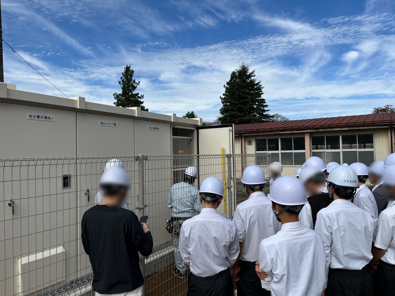 白河実業高校 電気科2年生3組22名　現場見学会　開催